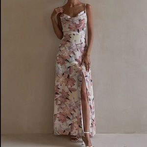 Floral Maxi Dress, Lichi